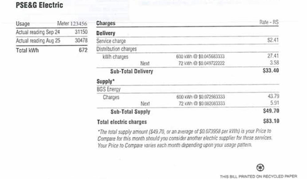 PSEG Electric Bill [Rates, Billing Sample, & Charges]
